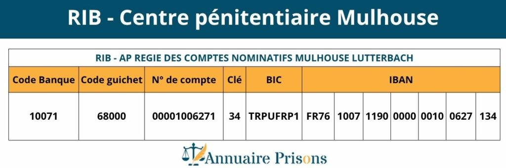 rib centre pénitentiaire prison Mulhouse Lutterbach