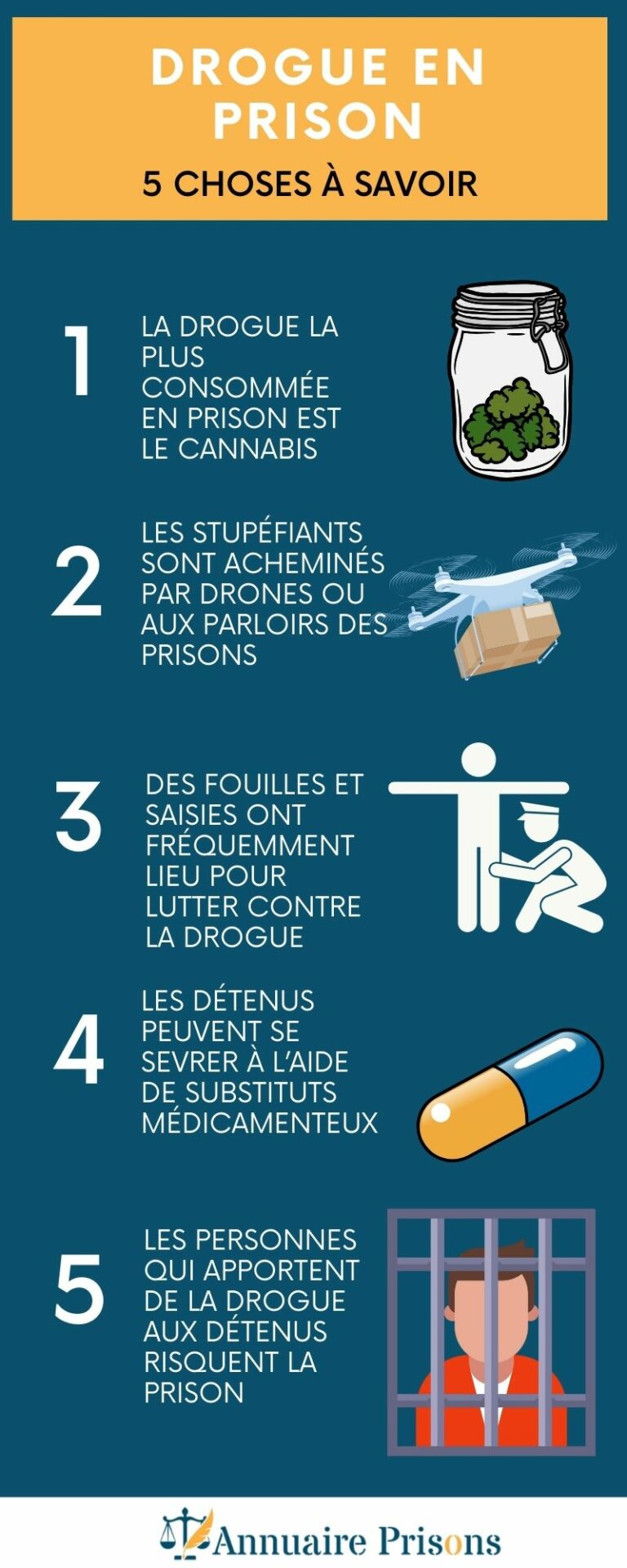 drogue en prison infographie