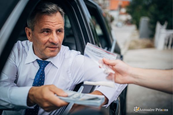 homme riche achetant de la cocaine